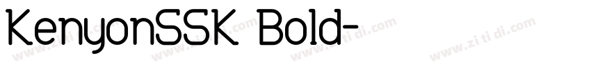 KenyonSSK Bold字体转换